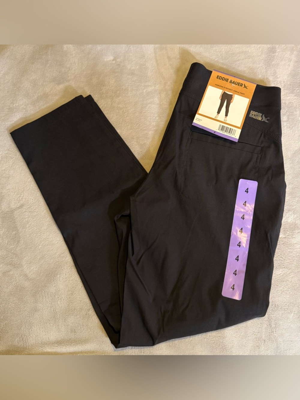 Eddie Bauer Black Women Horizon Straight Ankle Pants